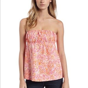 Lily Pulitzer tube top hottie pink strapless